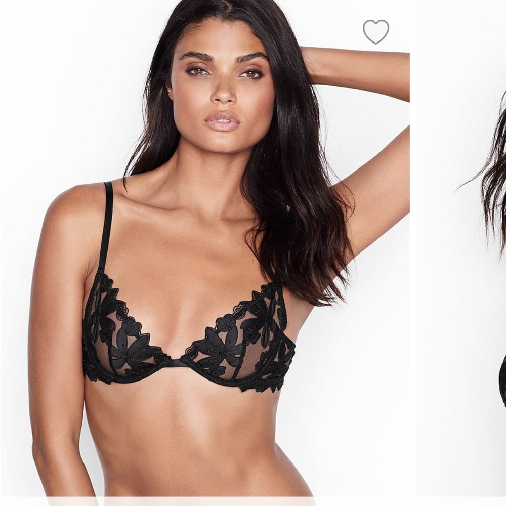 Victoria's Secret Black Lace Plunge Bra